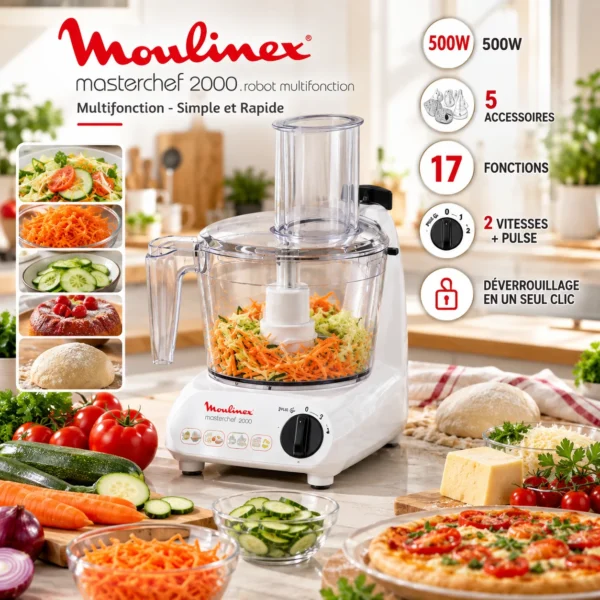 محضّرة الطعام Moulinex Masterchef 2000 – متعددة الوظائف 500 واط — image 3
