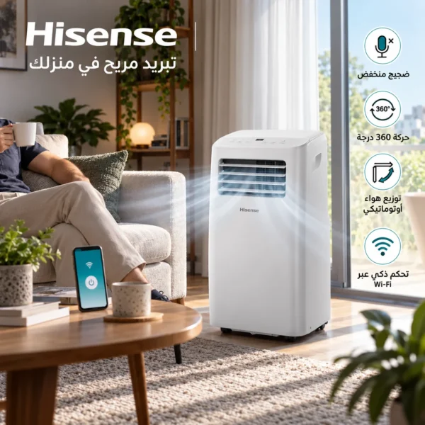 مكيف هواء متنقل Hisense – تحكم ذكي عبر Wi-Fi — image 3