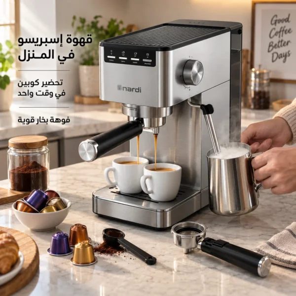 ماكينة قهوة Nardi إسبريسو – ستانلس ستيل 1450 واط — image 3